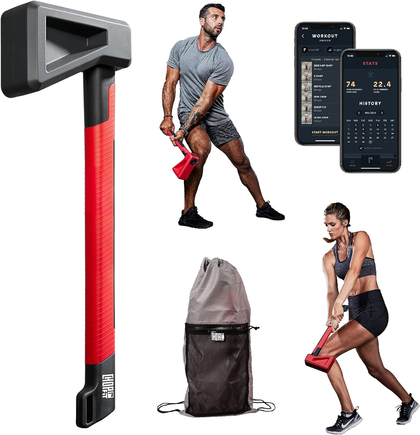 Chopfit Functional Trainer System, Portable at Home Gym Workout Equipment, Strength Training Home Exercise Workouts for Men & Women | Great for Cardio Training, Core/Abs &ndash; Home Fitness image number 3