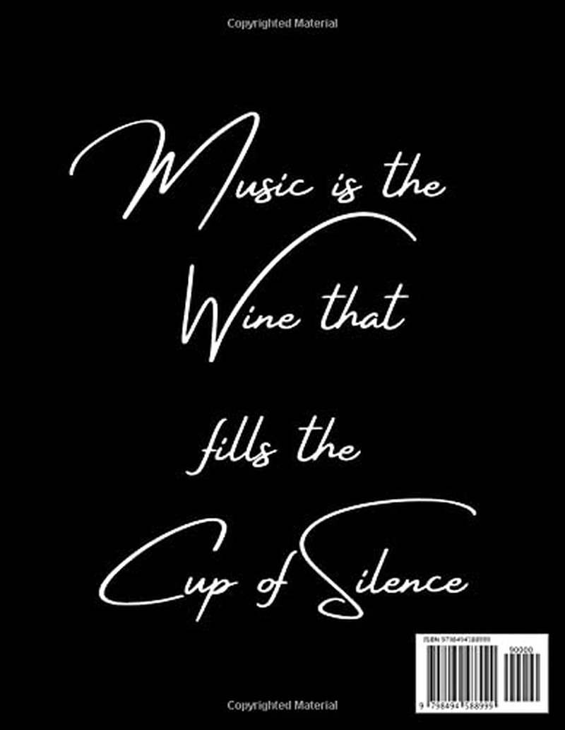 Blank Sheet Music Notebook: Music Manuscript Staff Paper Notebook with 12 Staves for Writing Music image number 1