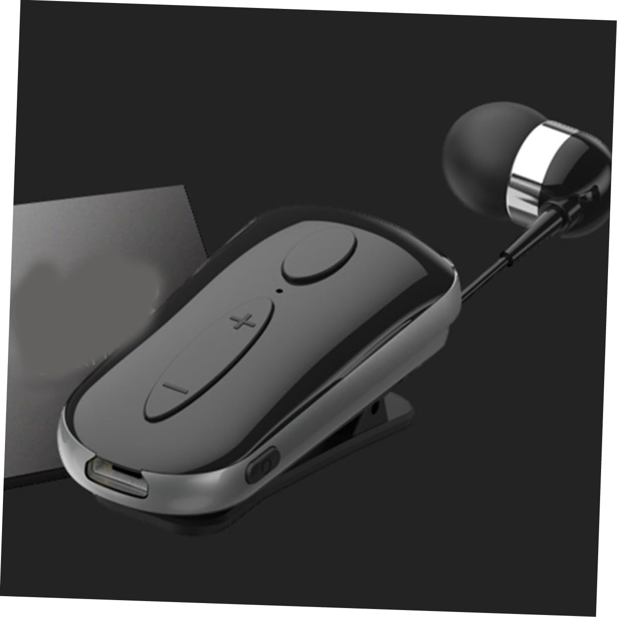 OSALADI Wireless Earbud Sports Headset Retractable Clip-On Design Lightweight Hands-Free for Daily Use and Outdoor Activities in Black image number 1