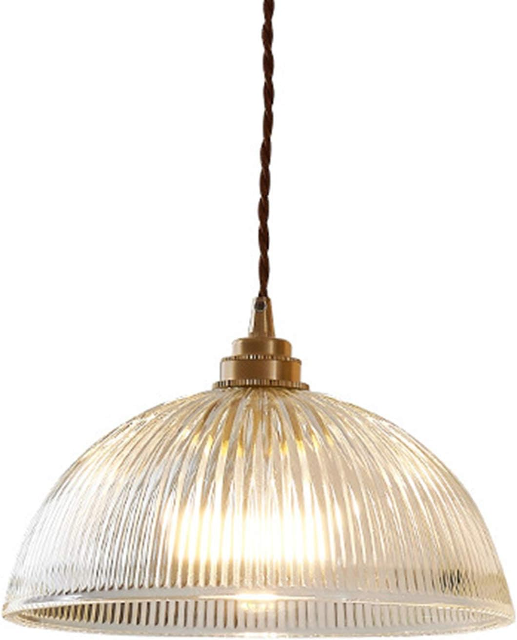 Hjxdtech Industrial Vintage Glass Dome Pendant Light with Copper Brass E27 Lamp Socket Ceiling Light Pendant Lamp Loft Chandelier (30 Cm) image number 6