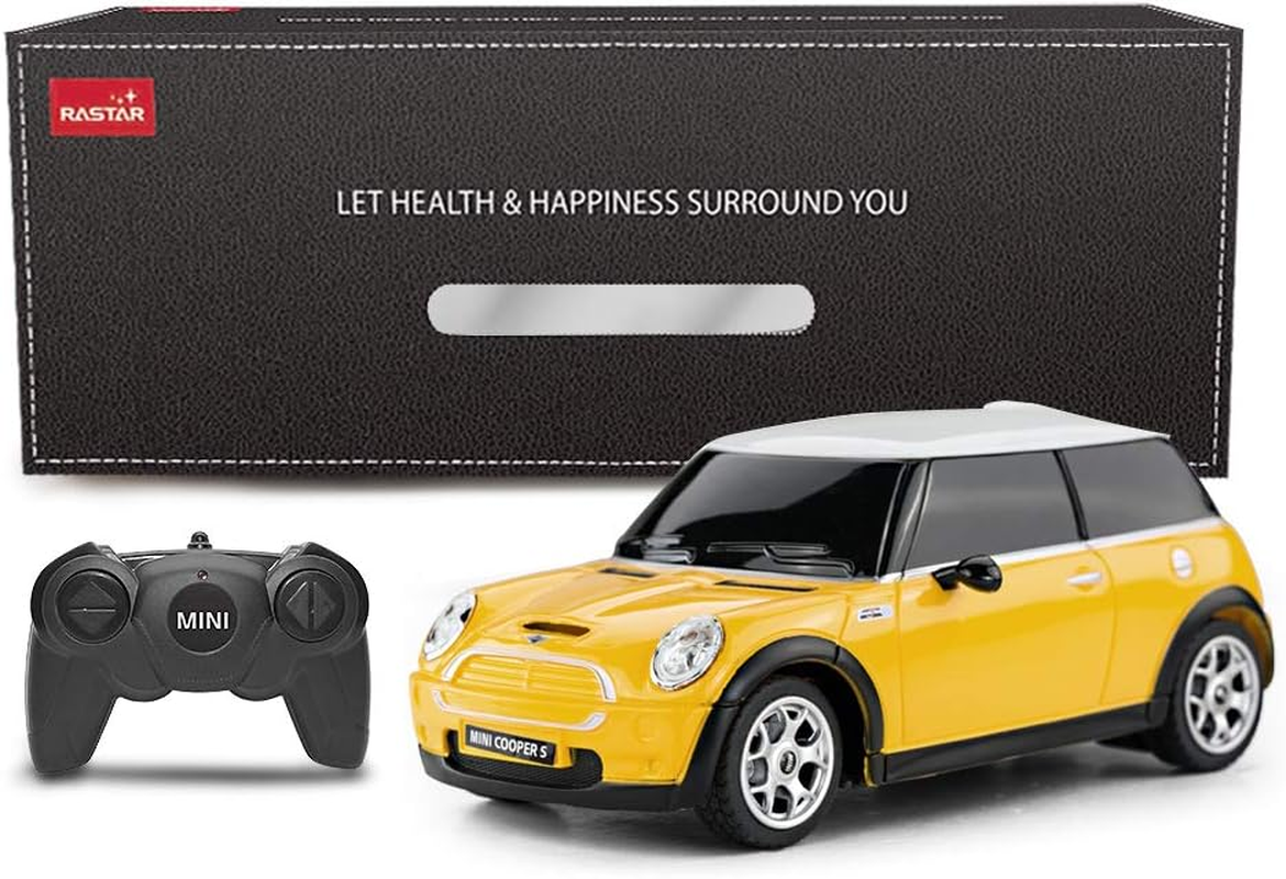 MINI Cooper RC CAR, RASTAR 1:24 BMW Mini Cooper S Remote Control Vehicle Toy Car for Kids, Yellow image number 6