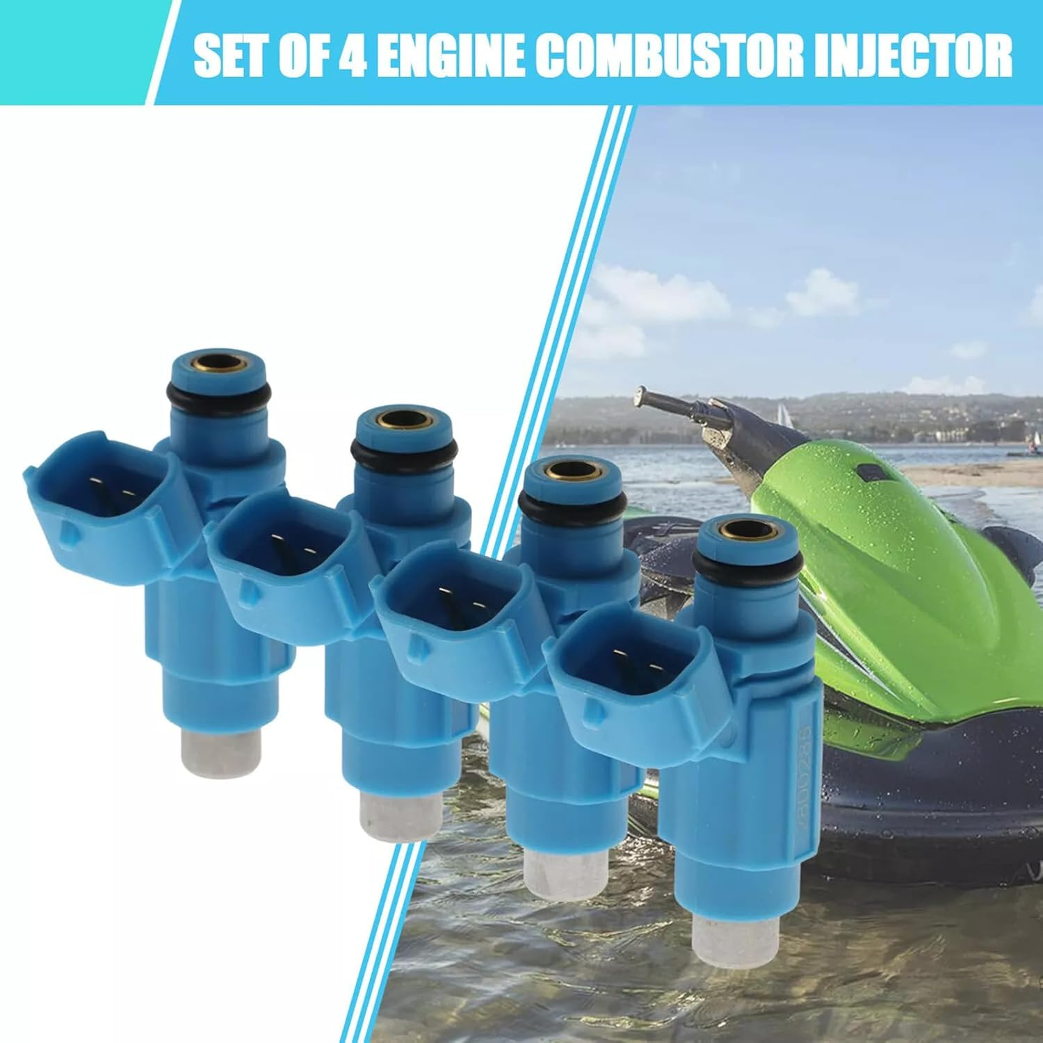 Replacement Car Fuel Injectors for Kawasaki JET SKI STX 12F STX 15F ULTRA LX STX 160 SX-R 49033-3707, Pack of 4 image number 3