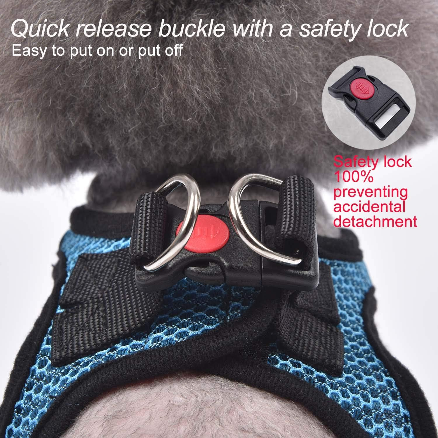 Matilor 2 Packs Dog Harness Step-In Breathable Puppy Cat Dog Vest Harnesses for Small Medium Dogs image number 2