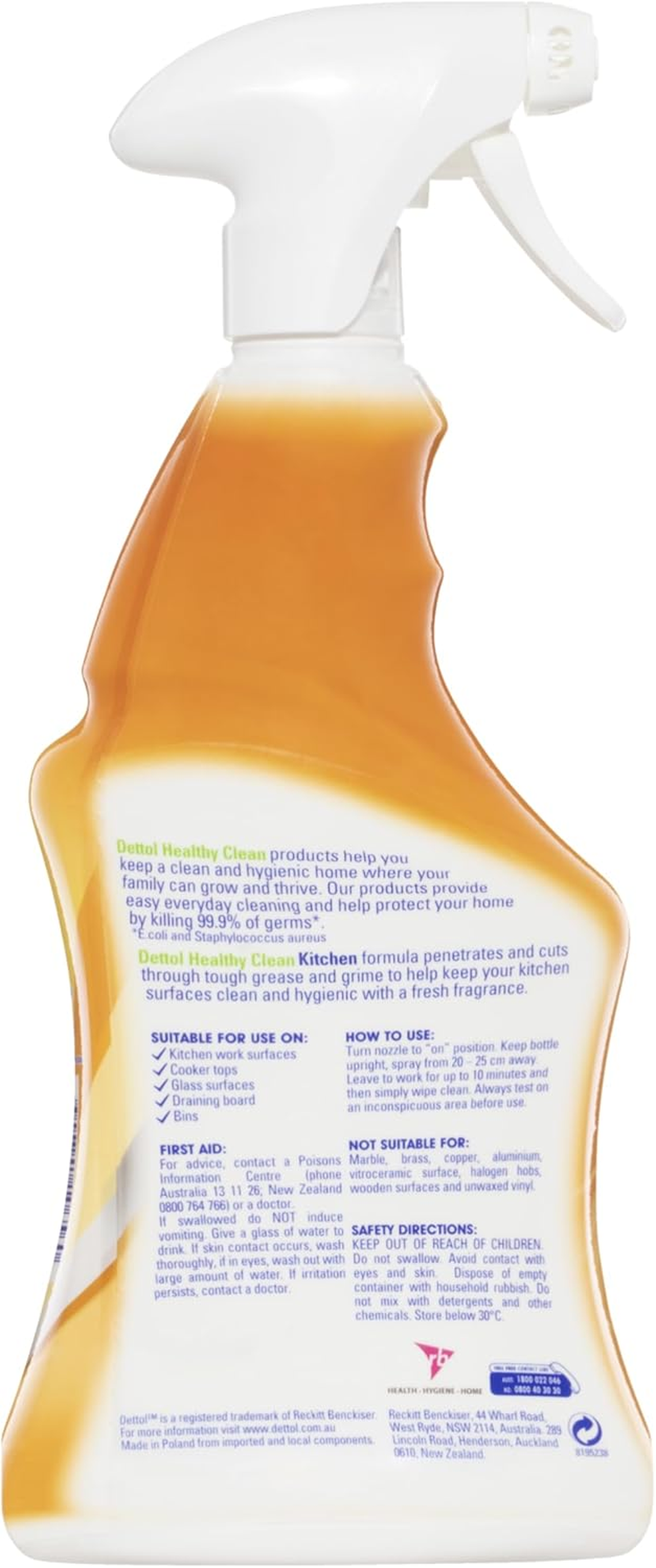 Dettol Healthy Clean Kitchen Spray Anti-Bacterial, 500Ml (Pack of 2) image number 2