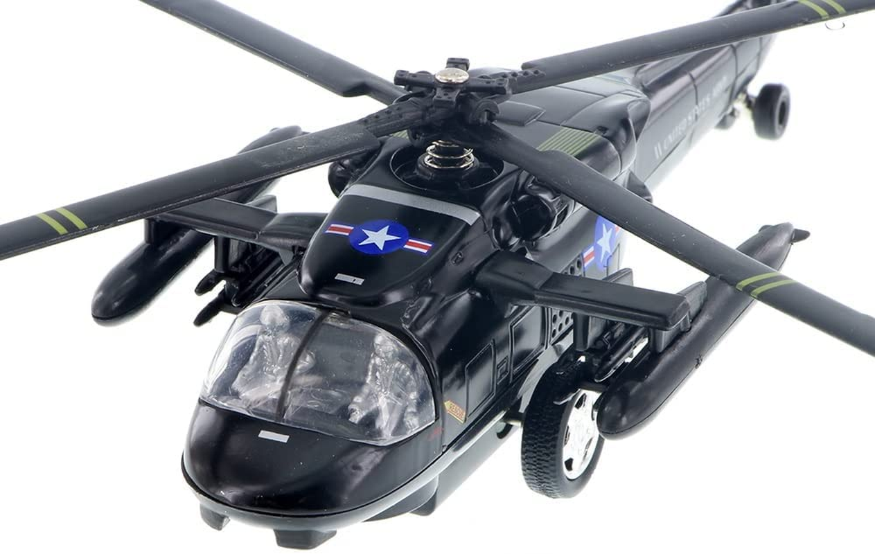Playmaker Toys 10" Blackhawk Helicopter Die Cast Model Toy (Colors May Very) image number 1