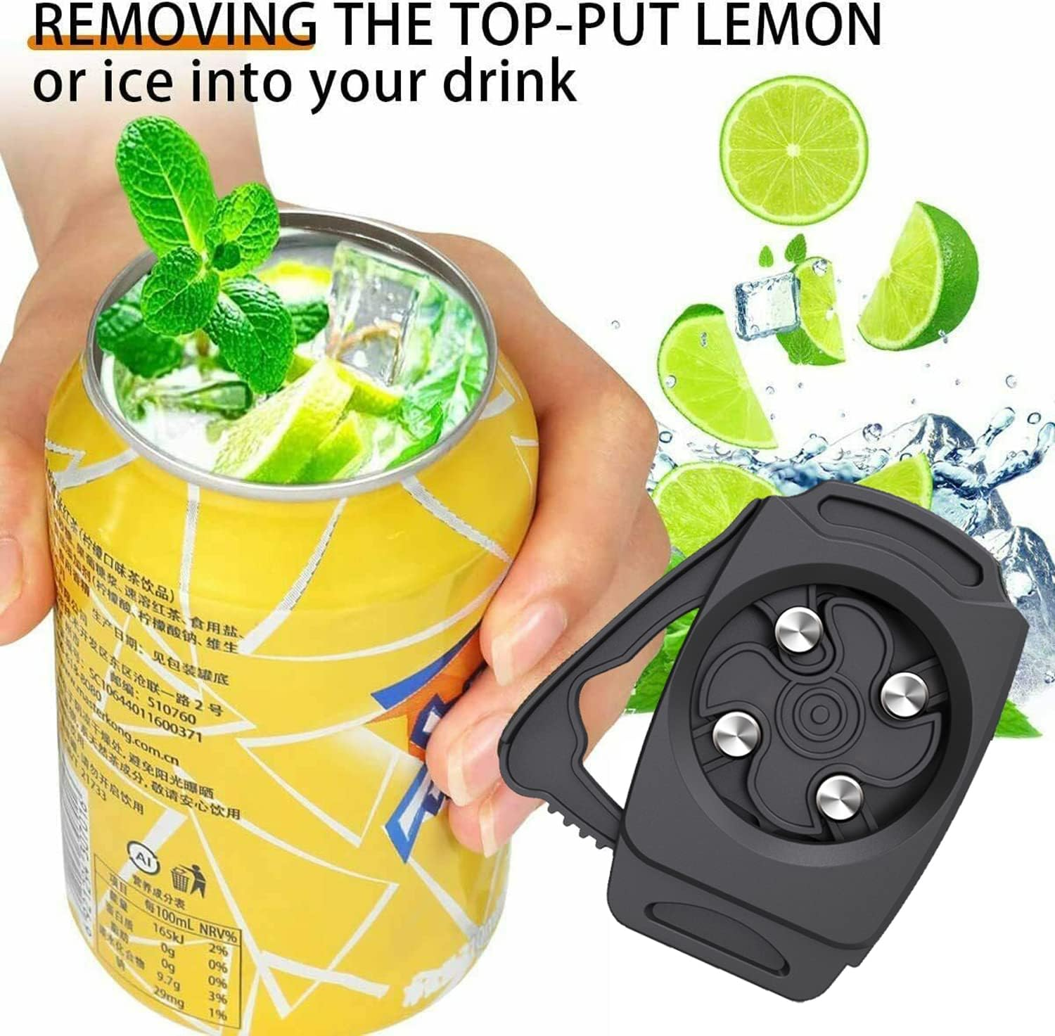 Can Top Remover for Beer & Soda &ndash; Handheld Portable Draft Top Beer Can Opener & Soda Can Opener Tool for 8-19Oz Cans &ndash; No-Spill Can Cutter Top Remover (Beer Pong, Camping, DIY Crafts) image number 6