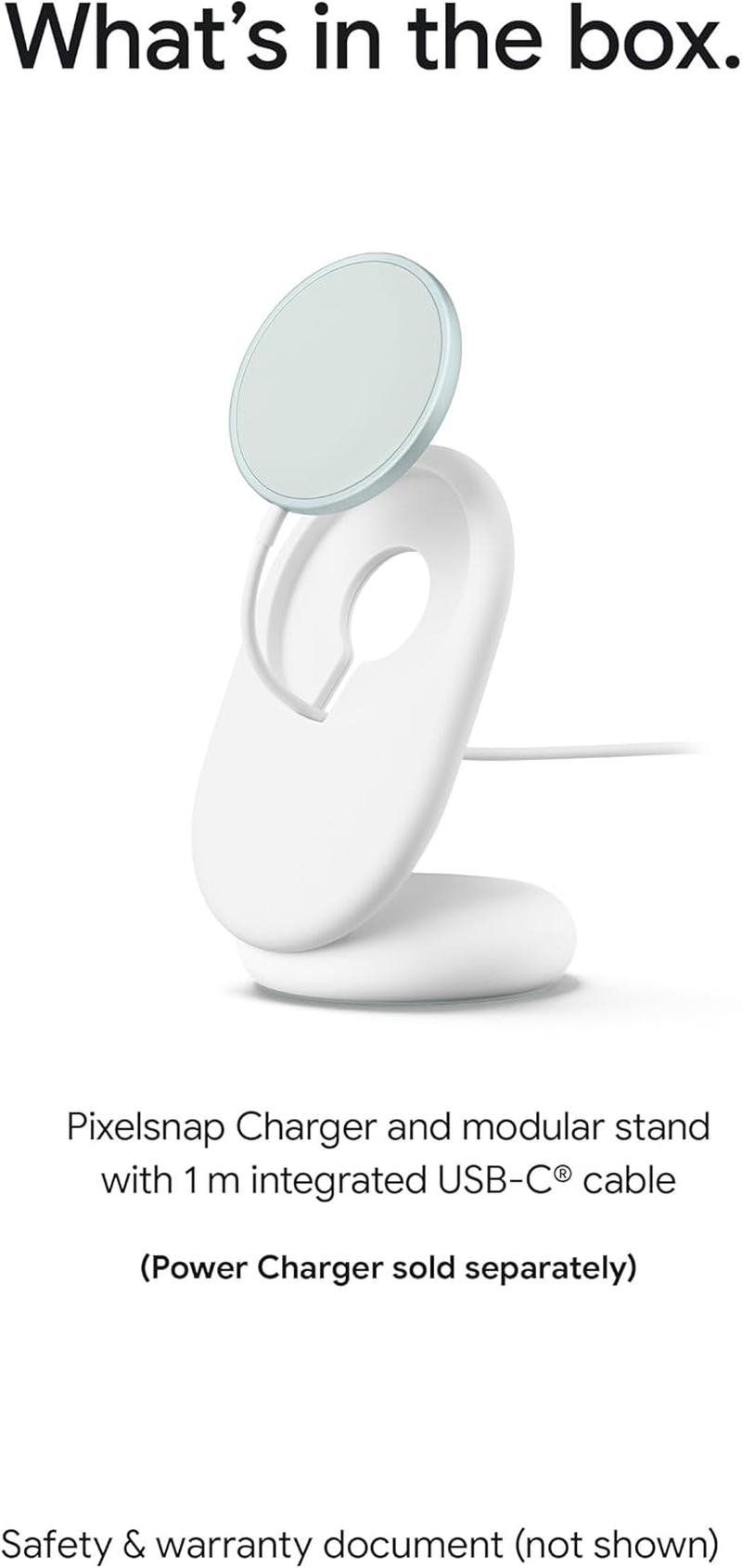 Google QI2 Wireless Charger and Stand Snow image number 2