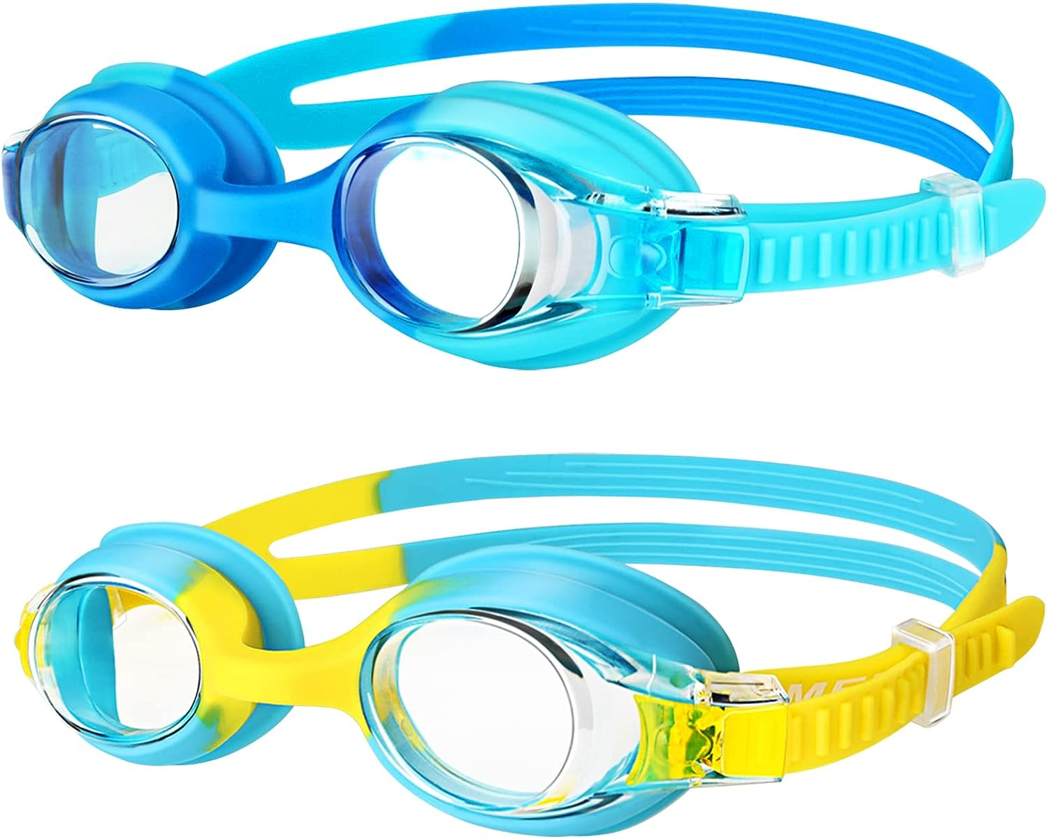 Starweh Kids Swim Goggles, 2 Pack Swimming Goggles No Leaking anti Fog Kids Goggles for Boys Girls(Age 6-14)