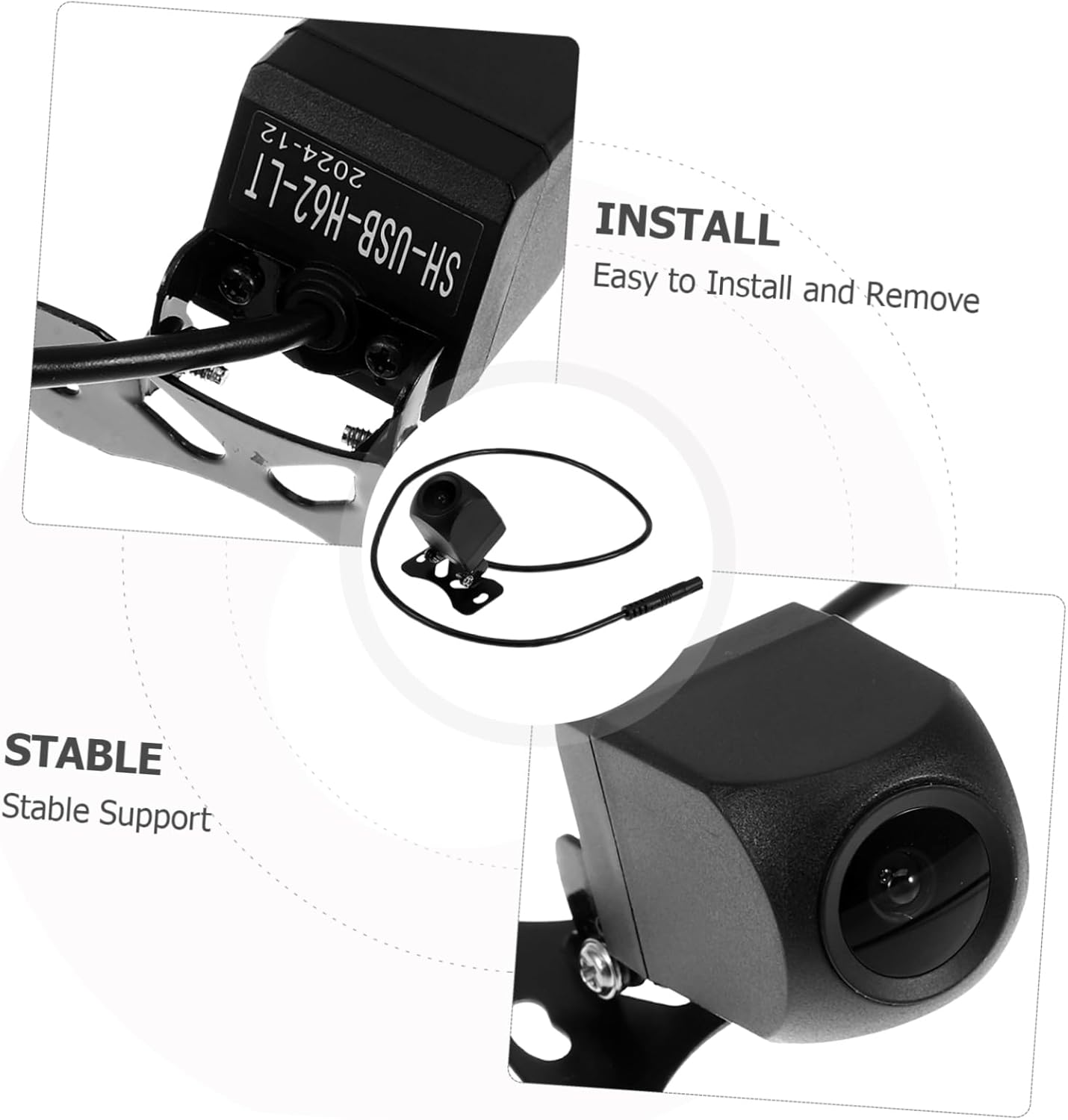 Gatuida 5 Pin Night Vision Backup Camera for Truck Car Waterproof Rear View Camera Image for Automotive Accessories image number 1