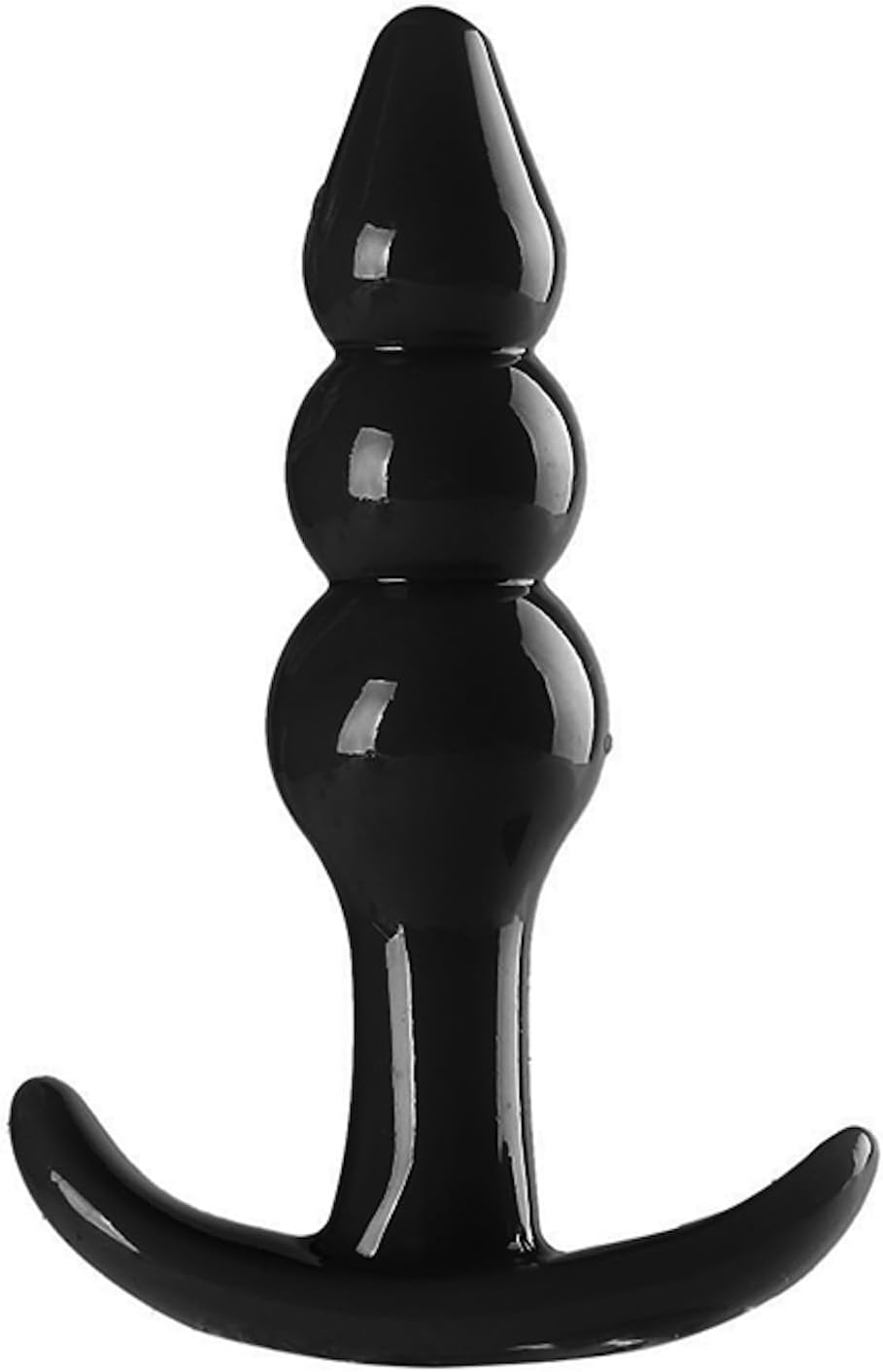 4 Anal Butt Plug Training Kit Set Beads Dildo Prostate Massager Trainer Sex Toy (Black) - Black image number 3