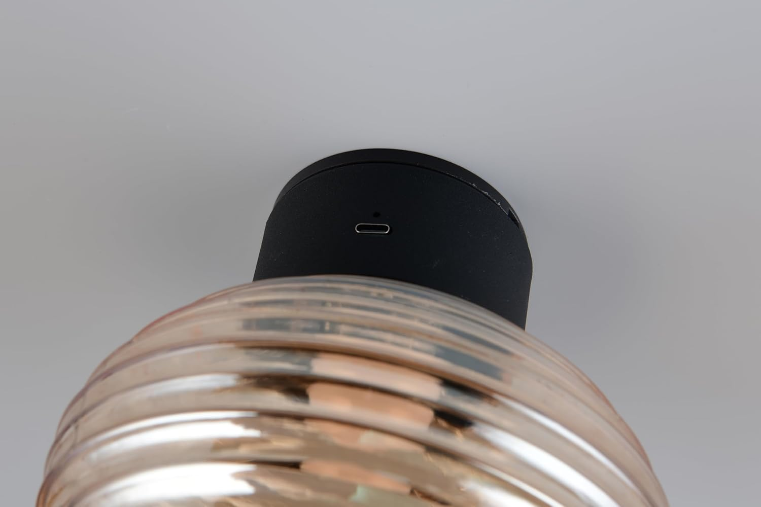 Reality Leuchten Earl R27771113 LED Battery-Powered Wall Light Metal Matte Black Glass Amber-Coloured Includes 1.5 Watt LED 4-Way Touch image number 6