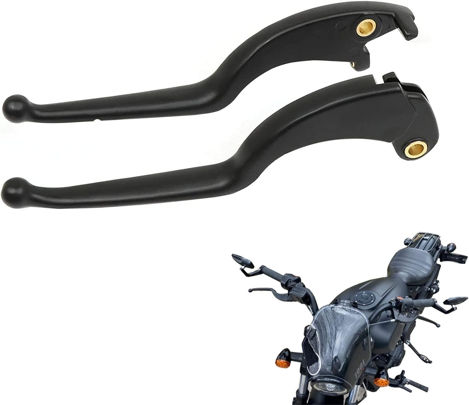 BAIONE Motorcycle Brake Clutch Levers Replacement for Indian Scout/Scout Sixty/Scout Bobber ABS 2017-2021 (2017-2021, Black)