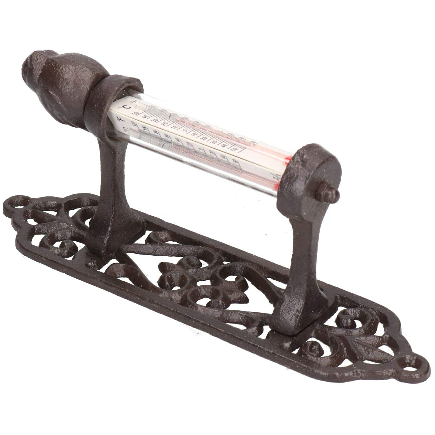 Wall Rustic Thermometer Garden Wall Celsius Cast Iron Garden Shed House Post image number 1