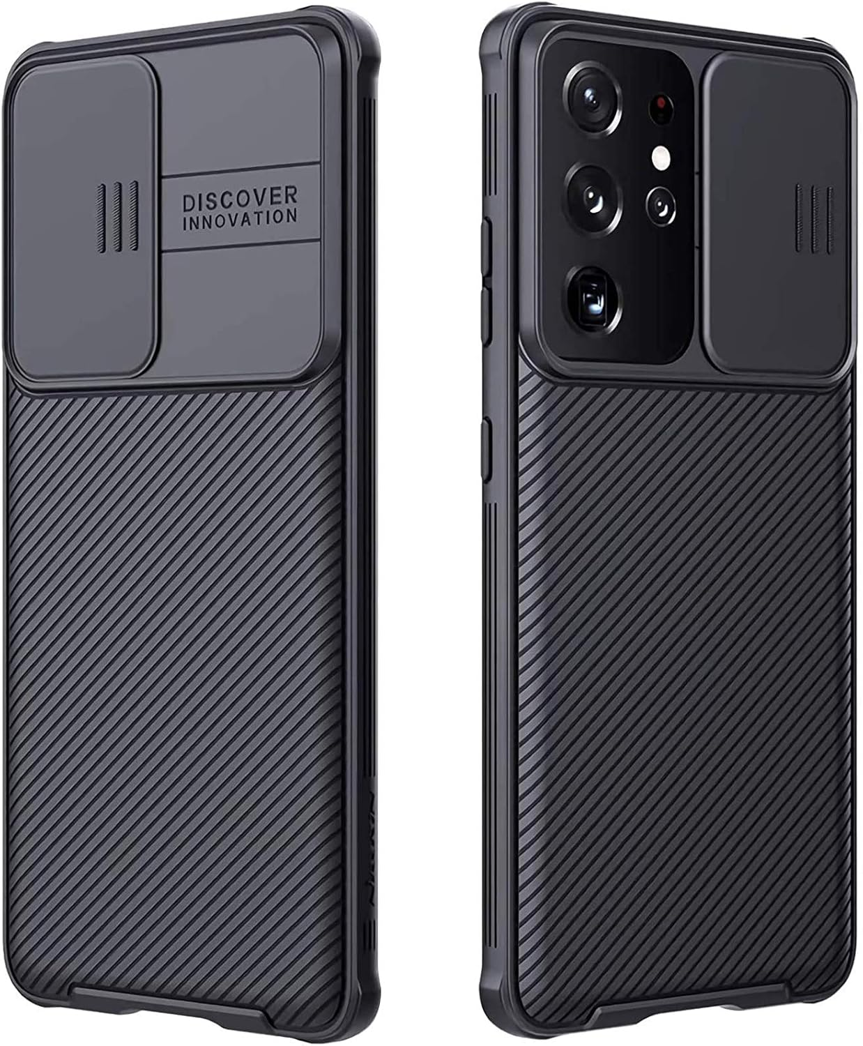 Cloudvally Samsung Galaxy S21 Ultra Case with Camera Cover, Full-Body Protective & Slim Fit, Camera Protection Case Only for Samsung Galaxy S21 Ultra 5G 6.8 Inch (2021 Release), Black image number 5