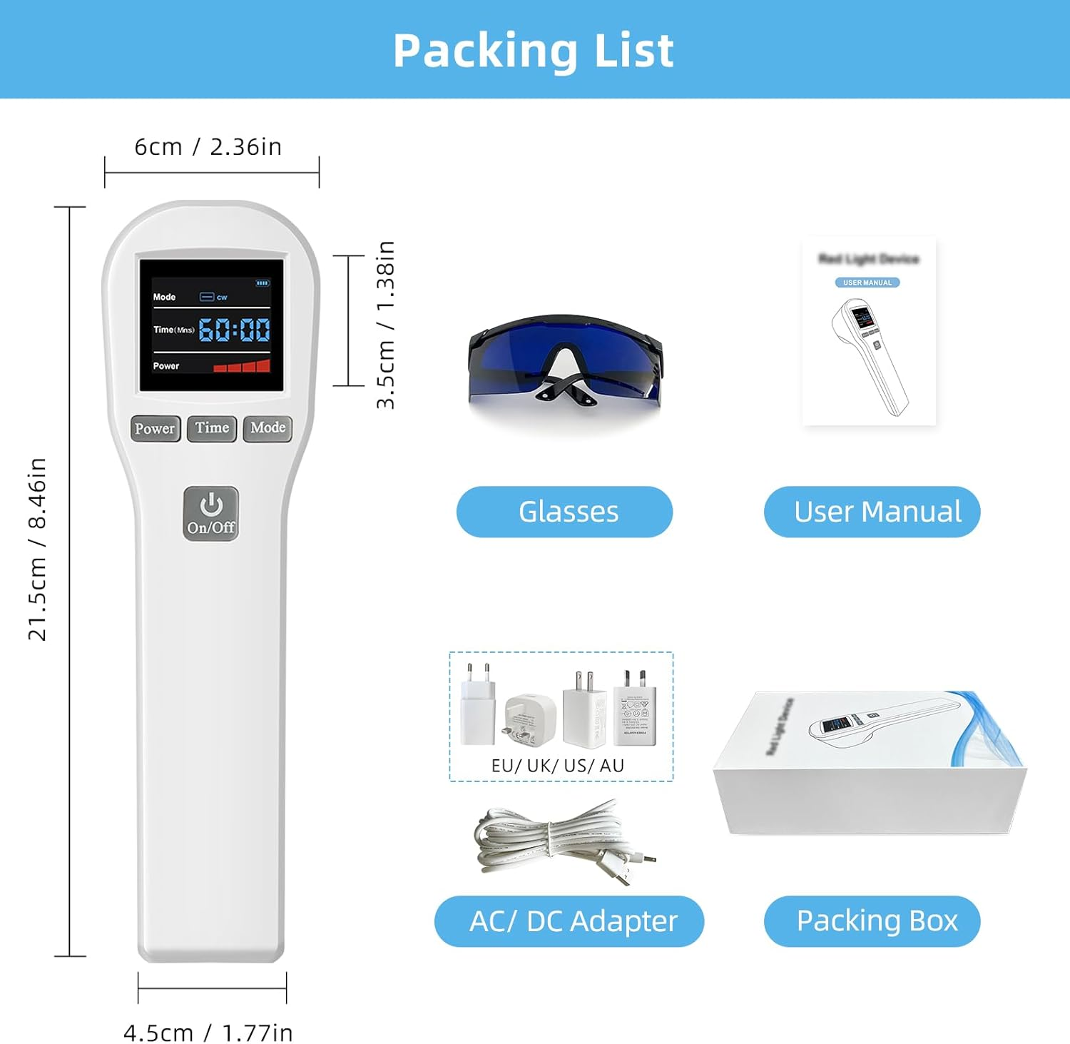 ed ight herapy Device, 16 X 650Nm and 4 X 808Nm, Cold ight herapy Machine , Handheld ed ight Device for ain elief, ear nfrared ight herapy Devices for Pets Dogs Cats Horses at Home image number 4