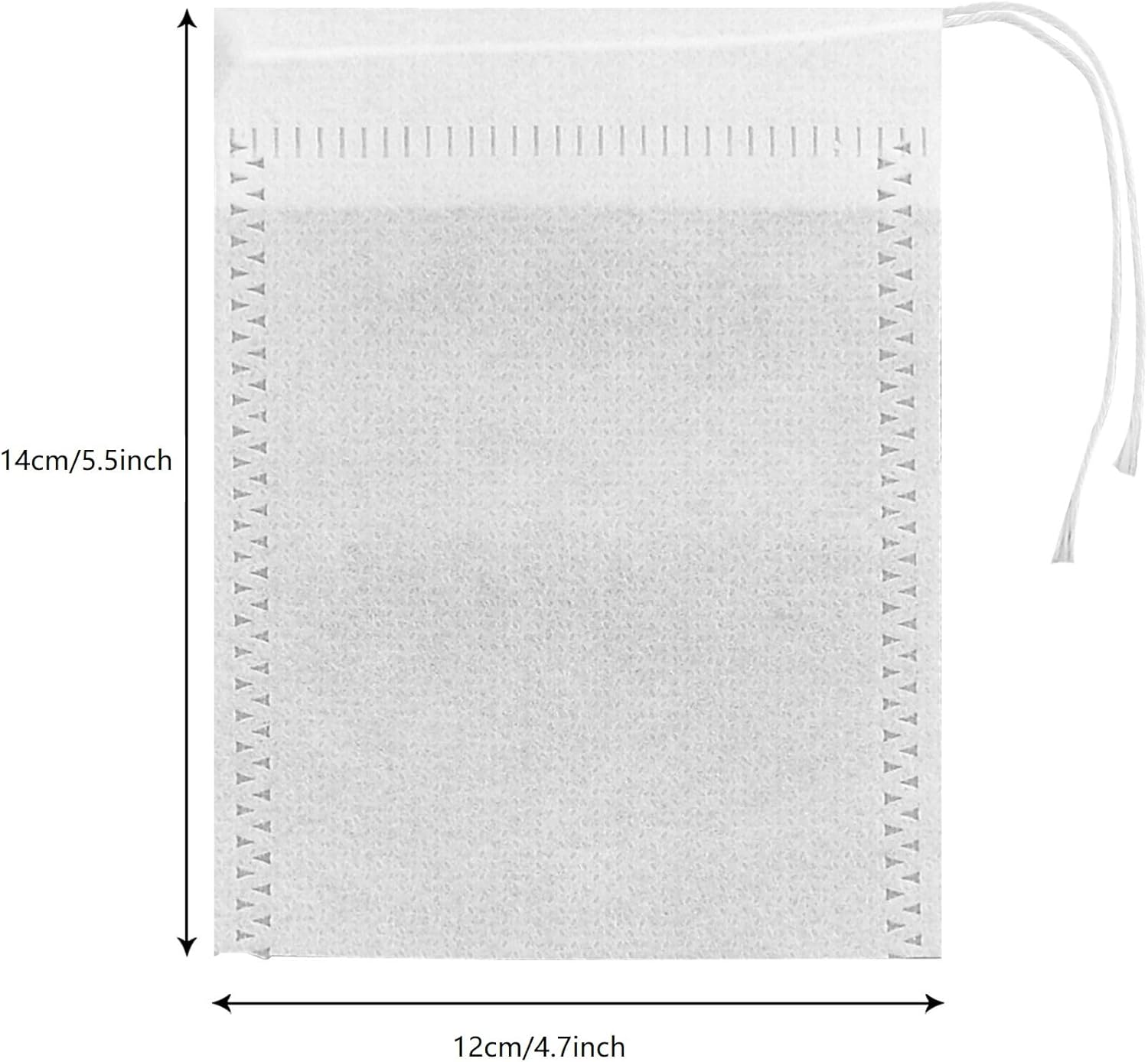 JHFGJGH 100 Pack Muslin Drawstring Bags, Disposable Bags for Cooking, Soaking Medicinal Liquor, Tea Coffee Filter, DIY Craft Spices Storage, Weeding Party Favor (4.7 X 5.5 Inches), White (JH-01) image number 4