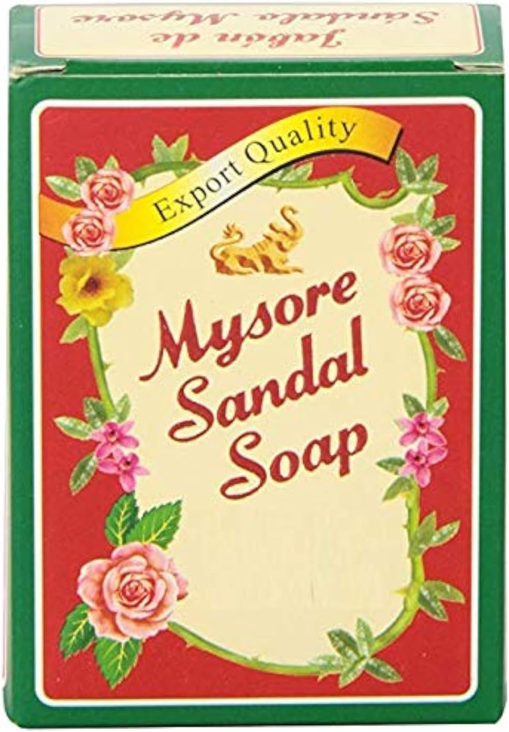 Mysore Sandal Bathing Soap with Sandalwood Oil 75 Gram 10-Pack Herbal Ayurveda (10 X 75 G / 6 X 2.62 Oz) image number 2