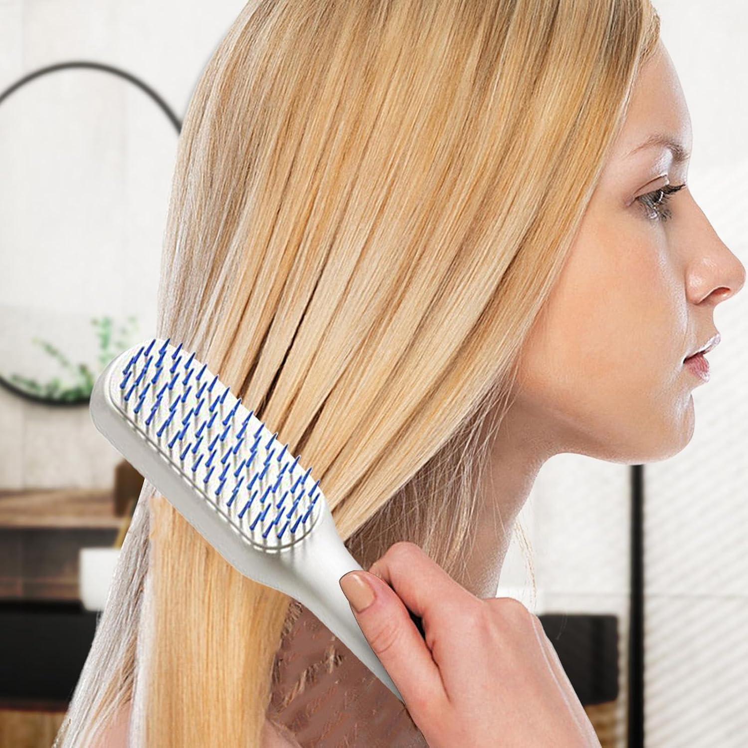 Massage Hair Comb - Detangling Massage Comb | Anti-Static Massage Comb Brush Detangler, Hair Brush Comb for Long, Curly, Thick Hair Meindin - Blue image number 5