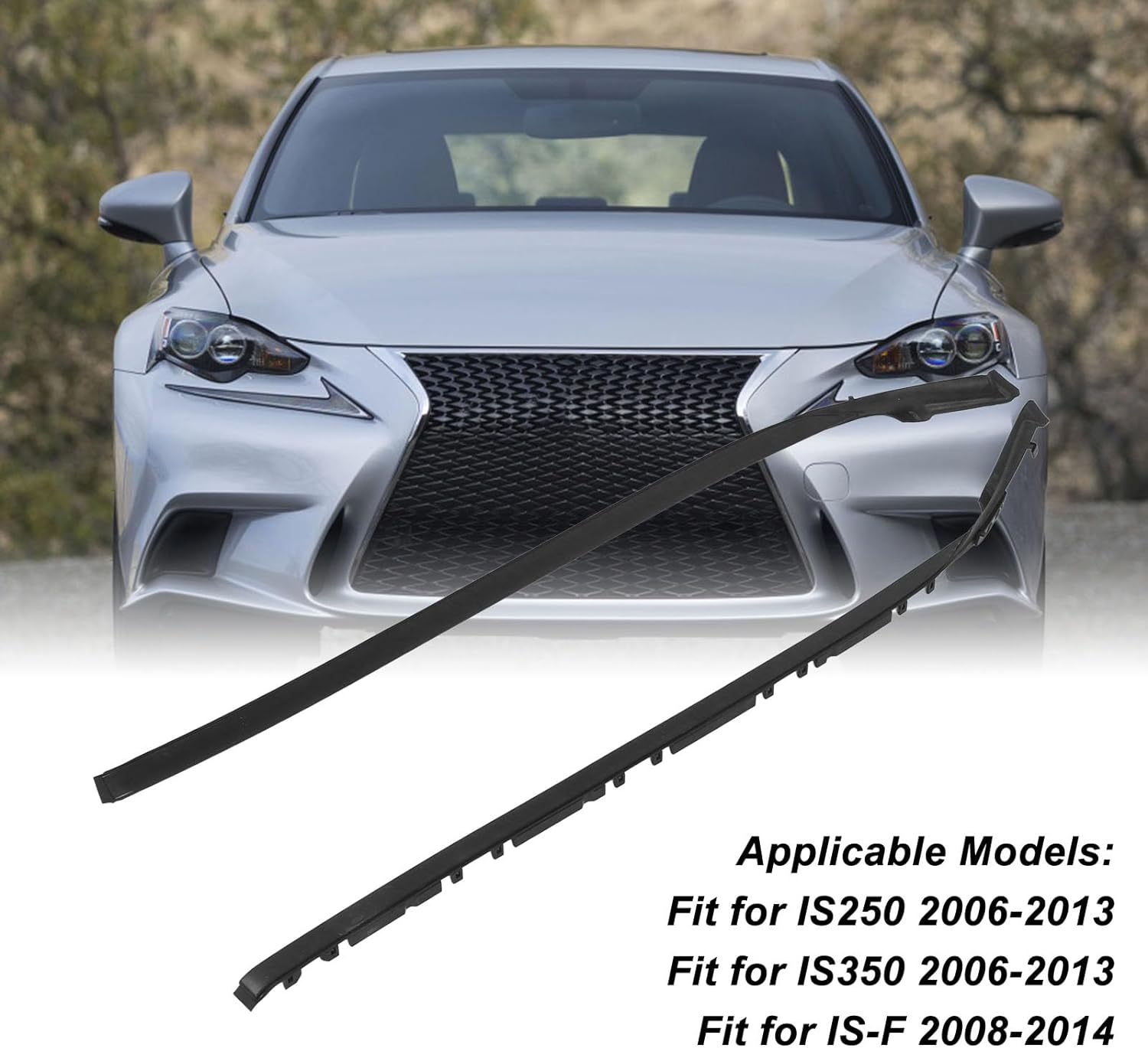 2Pcs Roof Trim Molding Kit, Left Right Car Windshield Roof Molding Drip Weatherstrip, 75551 53020 75552 53020 Roof Drip Moulding Seal for IS250 IS350 Is F Models image number 6