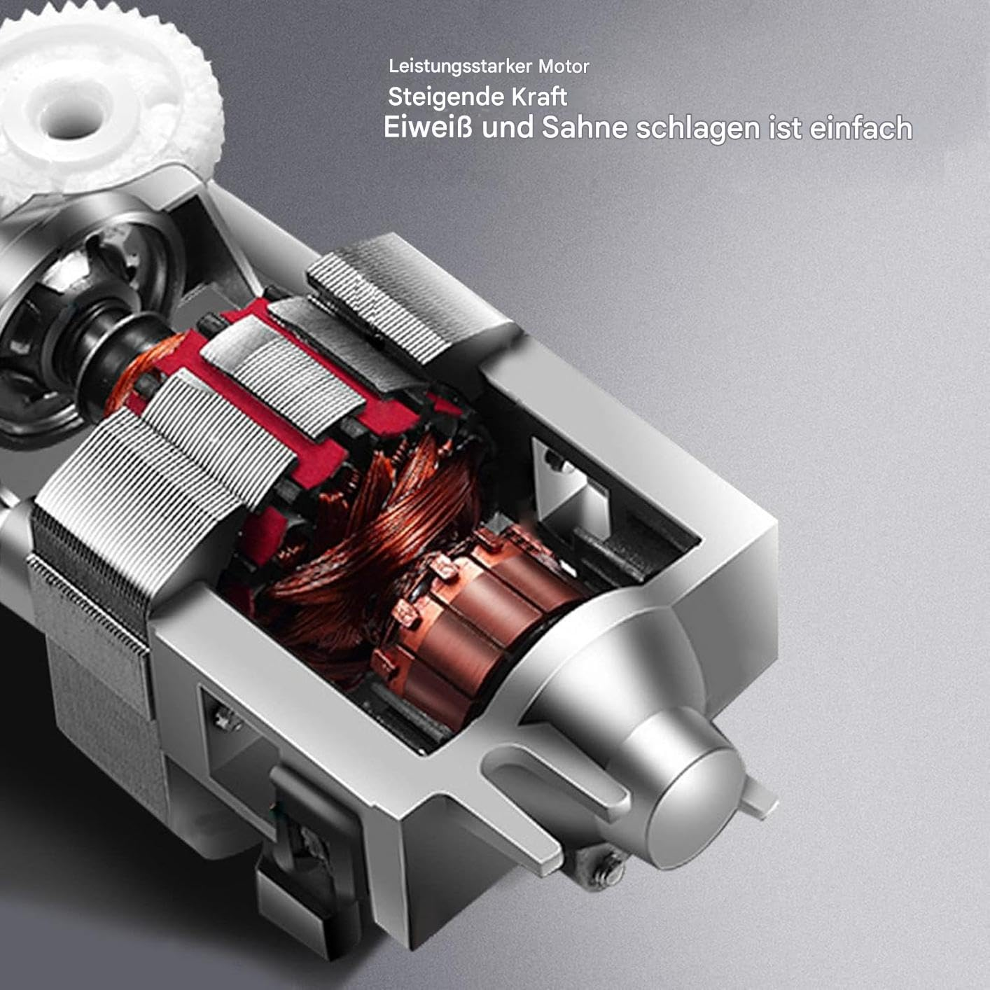 Uadme Mini Electric Whisk, 20 W Low Power Handheld Kitchen Mixer Automatic USB Rechargeable Portable Wireless Hand Mixer Electric for Sauce Cake Egg Cream (Green) image number 5