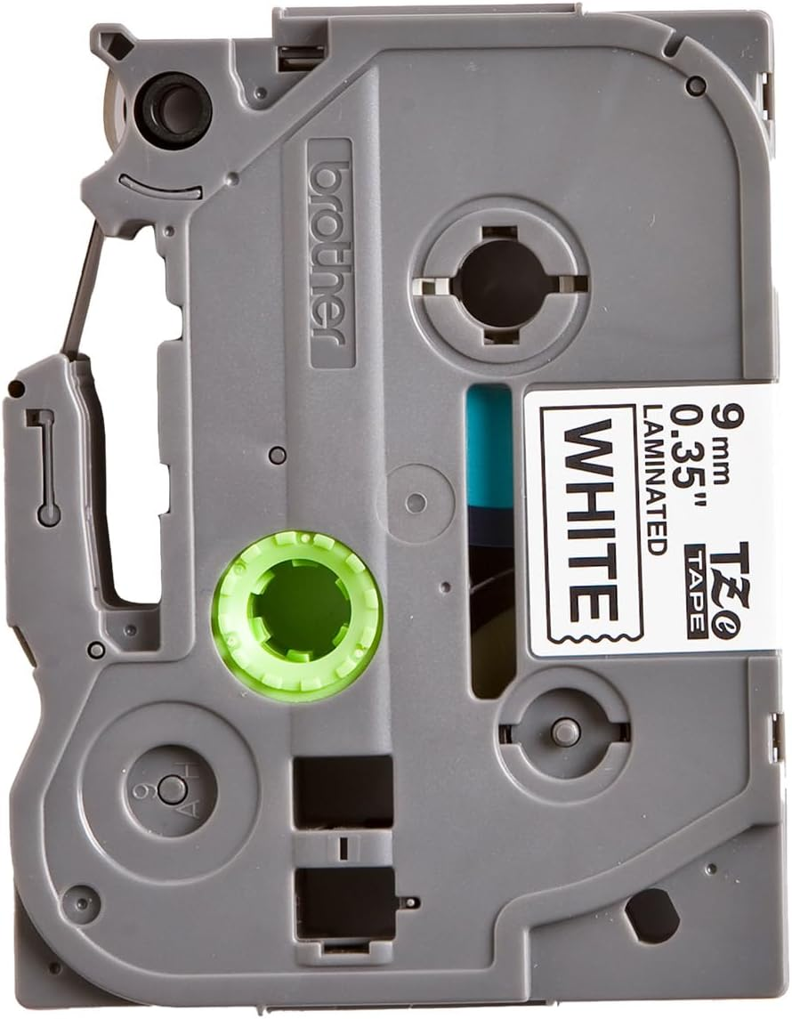 Brother Genuine Tze-221 Laminated Tape, Black on White, 9Mm X 8M image number 3