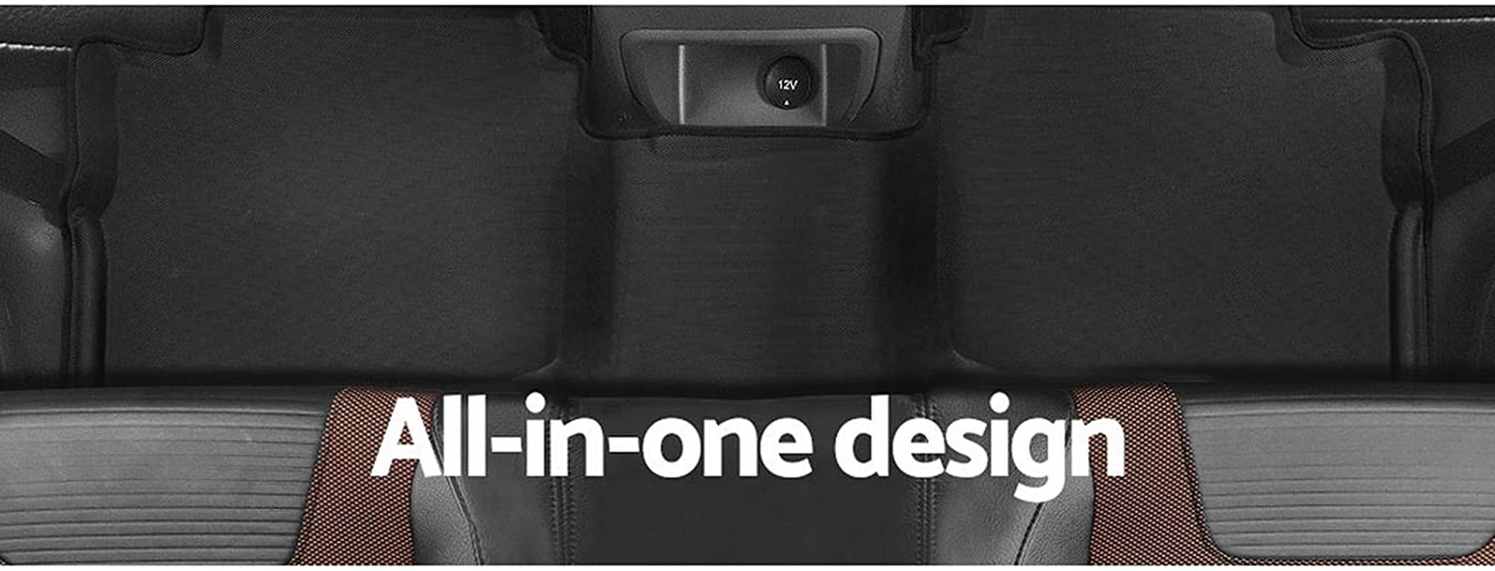 Weisshorn Car Mats, Rubber Cars Carpets Floor Mat anti Slip Cover Protector for Mazda BT50 Decor Accessories, Dual Crew Cab 2012-2021 Resistant to Water Oils UV Sunlight Black image number 6