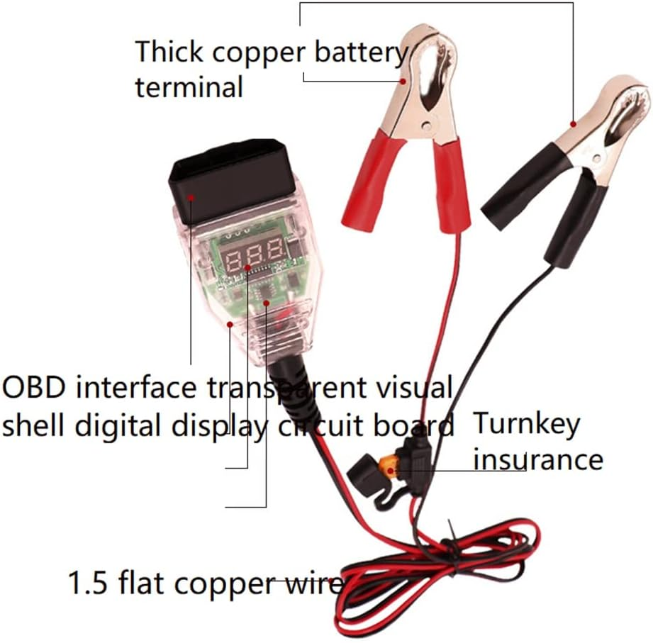 Car OBD2 ECU Connector Battery Saver Auto ECU Memory Savers Automotive Emergency Electrical Plug Car save A image number 1