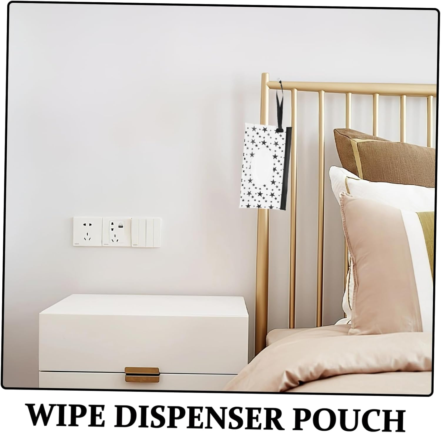 2Pcs Travel-Friendly Wipe Dispenser Pouch Refillable Wet Tissue Bag for Bedside Stroller image number 5