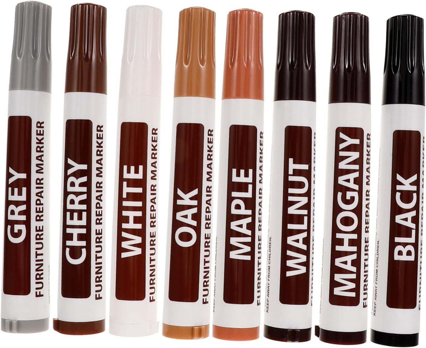 8Pcs Portable Paint Markers for Furniture Touch-Up Colors Scratch Repair Kit