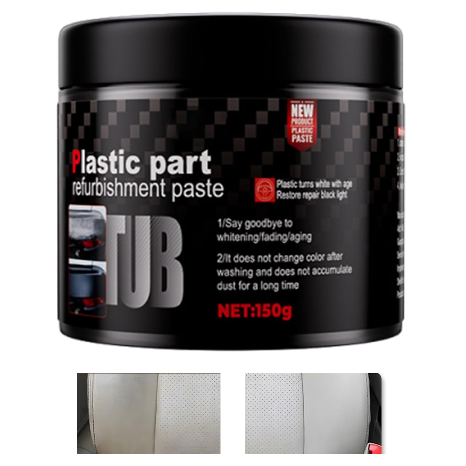 Car Interior Restore Cream - Automotive Leather Seat Repairing Cream,Multifunctional Car Cleaning Paste for Sedan Truck Vehicle Interior Vehicles