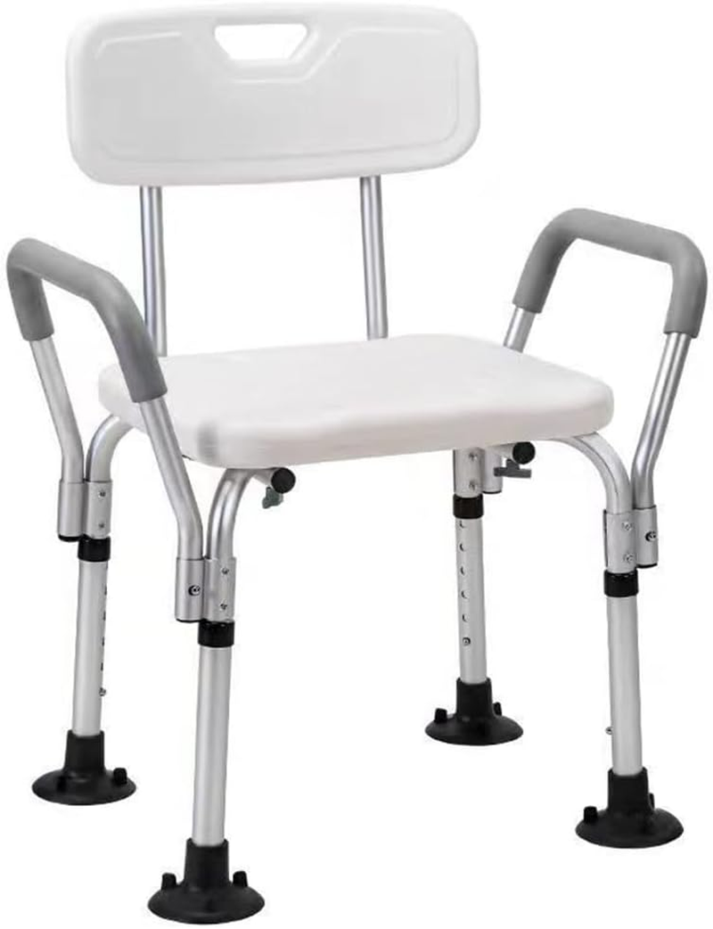 TOMVAES Shower Chair -Shower Seat with Back- Non-Slip Bathroom Bench Bath Chair- Shower Chairs with Arms for Handicap - Wide Shower Seats for Elderly Bathtub image number 4