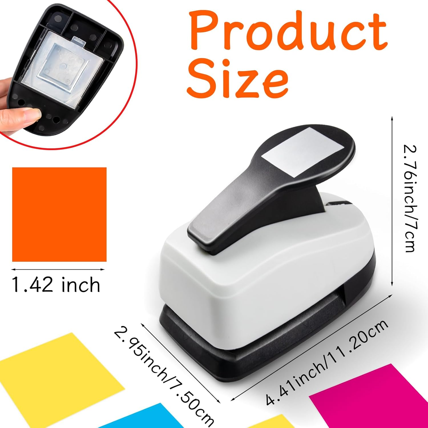 Square Punch 1.42 Inch Square Hole Punch Squares Craft Puncher Hole Punches for Crafts Squares Punches for Scrapbooking Cards DIY Arts Projects image number 5