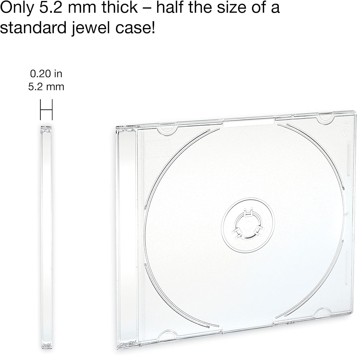 Verbatim CD DVD Blu-Ray Clear Slim Jewel Cases, 5.2 Mm &ndash; 25 Pack image number 5