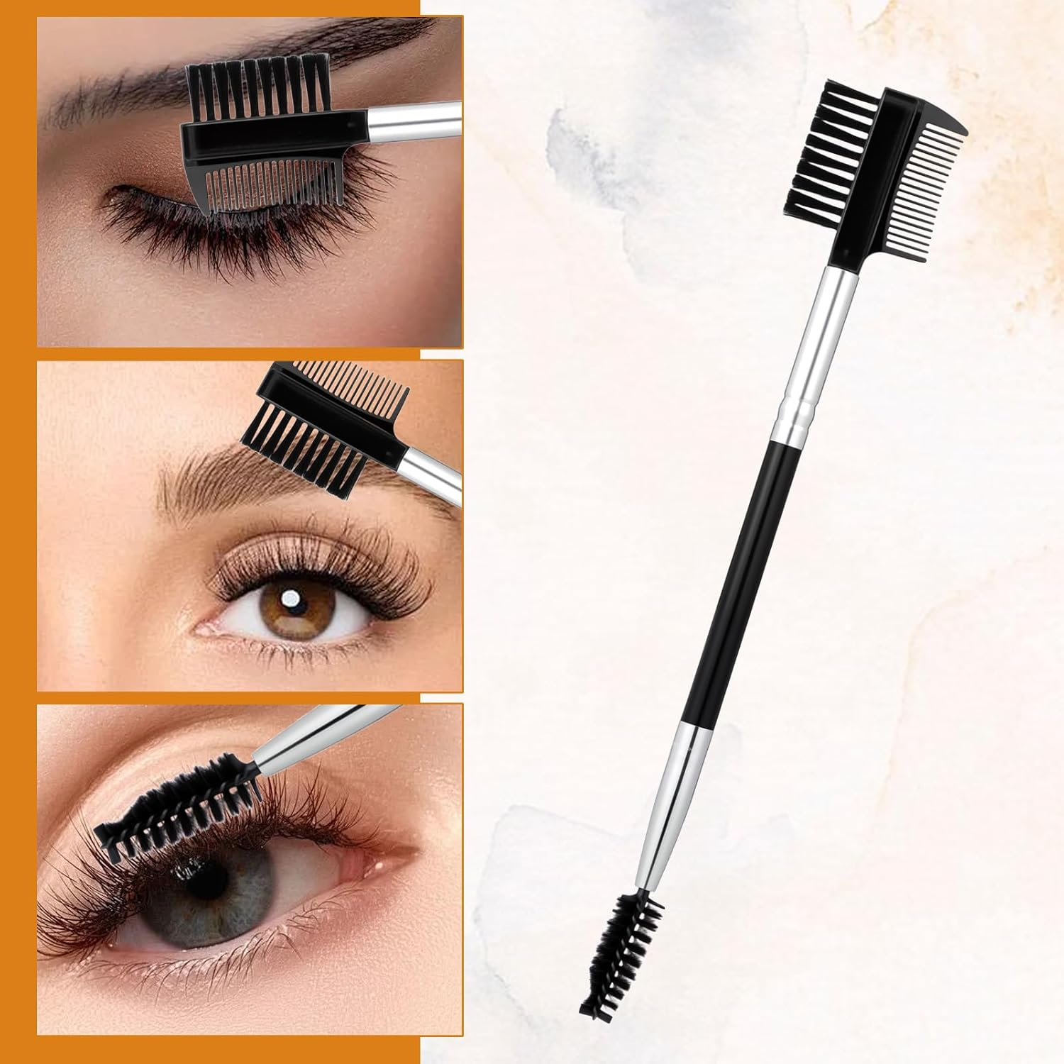 3PCS Eyelash Comb Lash Separator Lash Spoolie Mascara Applicator Definer Lashs Comb Eye Makeup Brushes for Combing Separating Lashes image number 2
