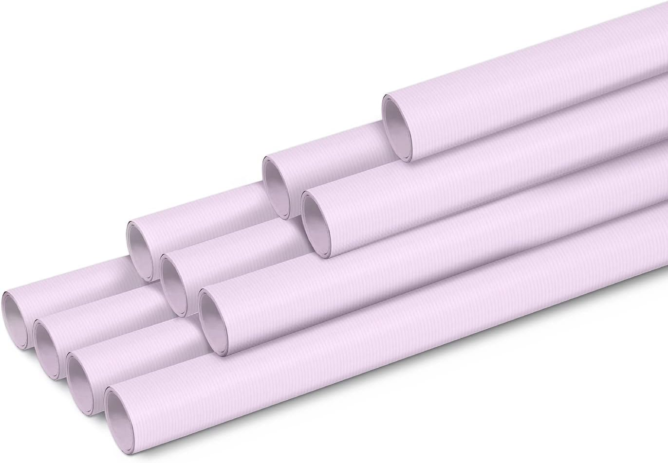 Clairefontaine 95733C - Box of 10 Rolls of Recycled Kraft Paper 3 X 0.70 M 65 G, Ideal for Crafts and Gifts, 1 Box, Pink
