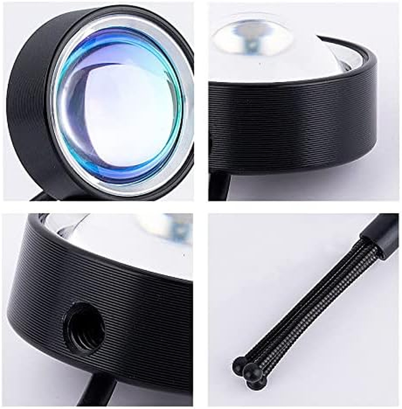 LED Sun Sunset Rainbow Projector Atmosphere USB Night Light Lamp for Room Decor (Sunset Red) image number 2