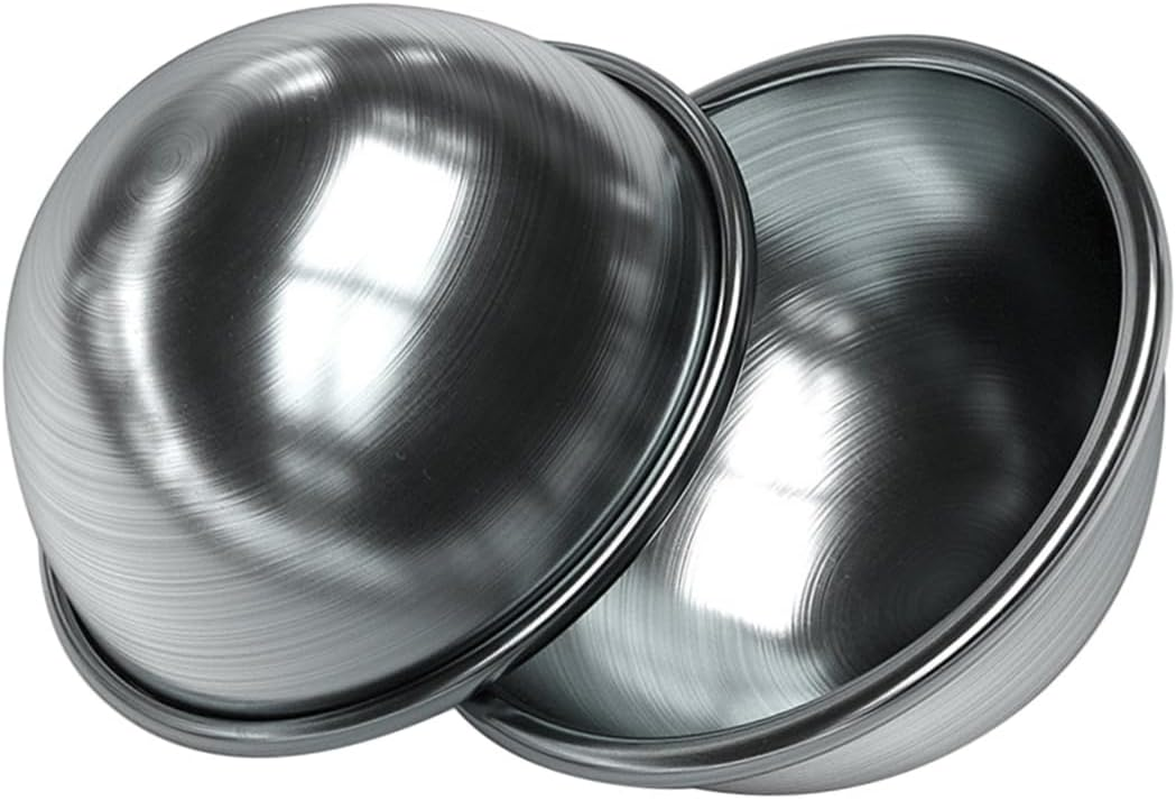 COHEALI 6Pcs Ergonomic Metal Bath Ball Mold Soap Molding Kit Safe for Cheese Mousse image number 4