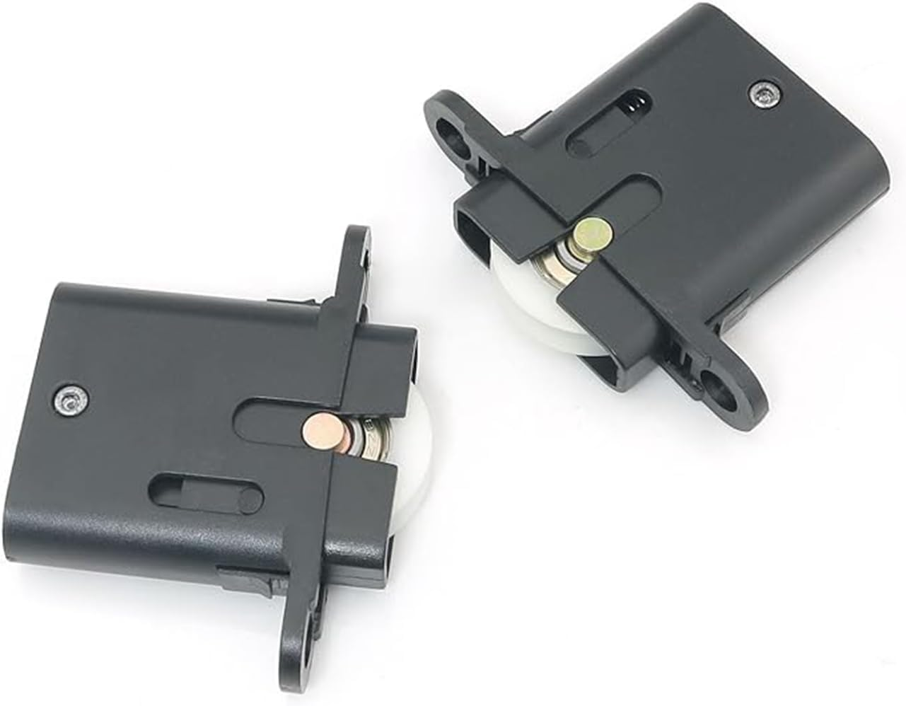 4 Pcs Sliding Door Rollers Wheels Replacement Accessories Furniture Door Roller Set Sliding Door Rollers Wheels Cabinet Pulley Accessories Hardware Supplies for Sliding Doors and Windows (Black) image number 4