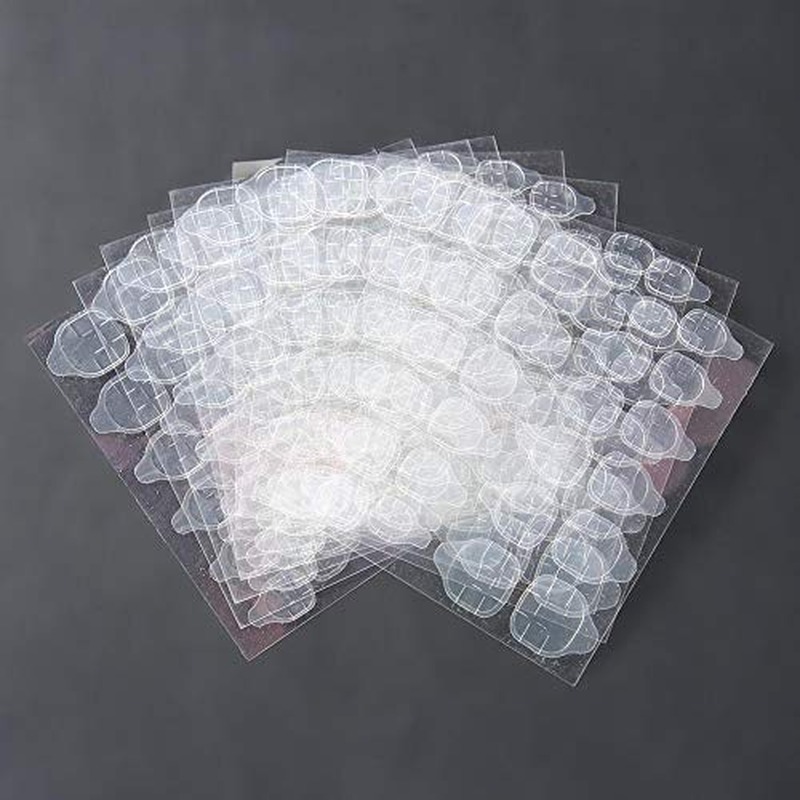 Breathable Adhesive Tabs Fake Nail Glue Sticker, Double Sided Adhesive Nail, 10 Sheets Transparent Double-Sided Adhesive Tapes Toenail Toe Nail Sticker Nail Glue Sticker False Nail Tips image number 1