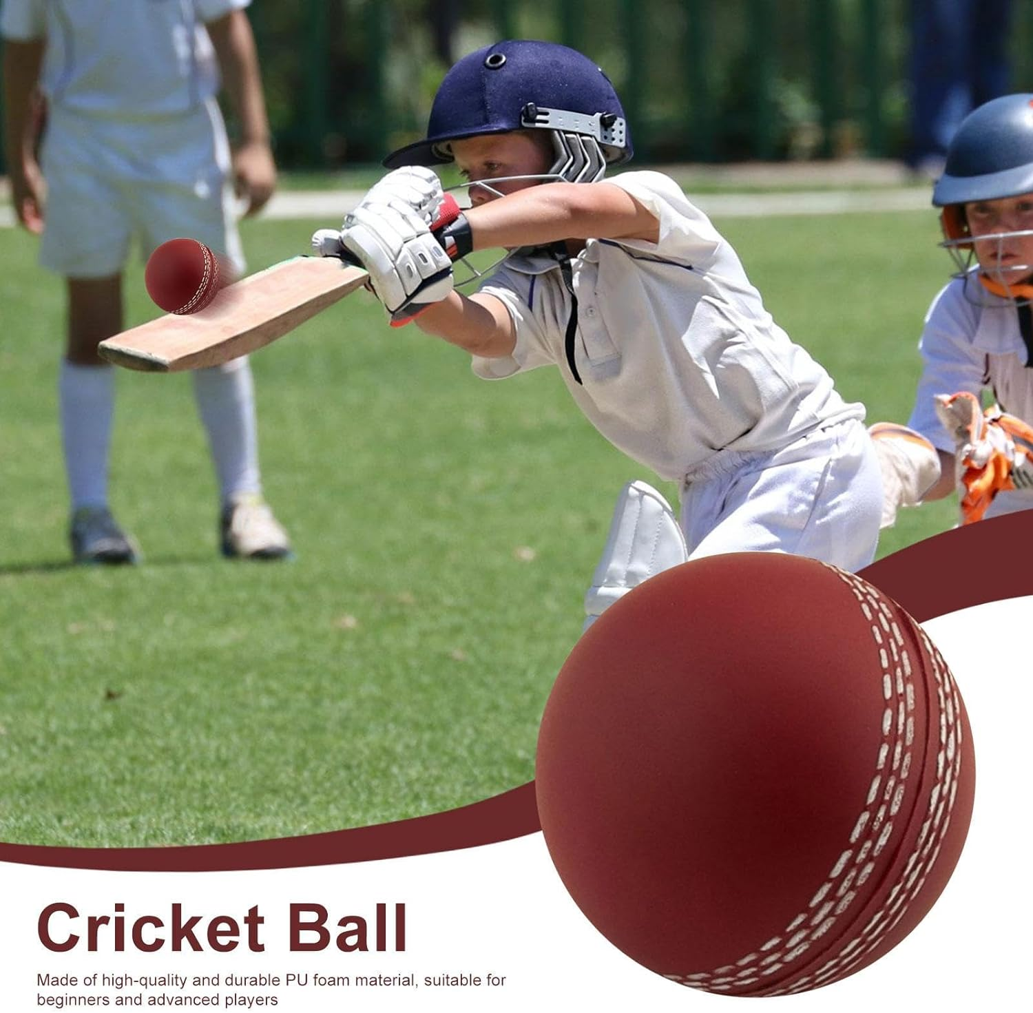 JMEDIC Cricket Tennis Practice Balls, Portable Hand Stitched Club Training Balls, Soft Training Cricket Ball for Beginners, Competition, Garden Play