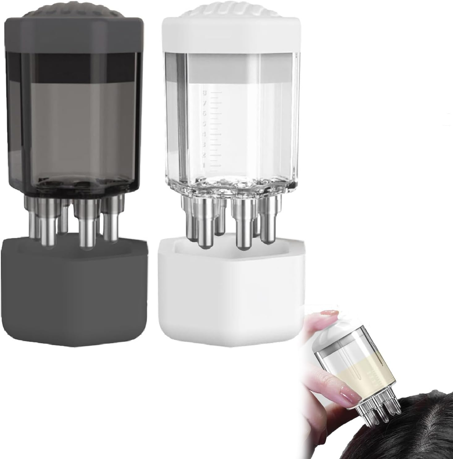 Wzenclave Scalp Applicator Comb Oil Applicator Bottle Hair Oil Applicator Bottle for Scalp Hair Comb for Scalp Massager Hair Growth Care Hair Oiling Applicator for Essential Oil Hair Treatment(2Pcs) image number 1