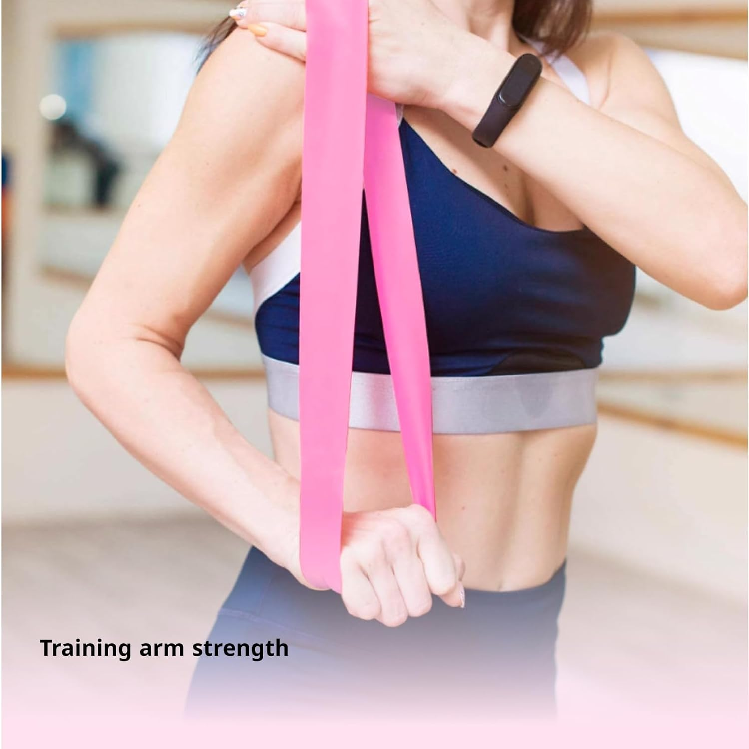Premium Resistance Bands Set of 5, Skin-Friendly Exercise Loop Bands with 5 Different Resistance Levels for Home Workouts, Yoga, Pilates, Strength Training, and Rehabilitation image number 3