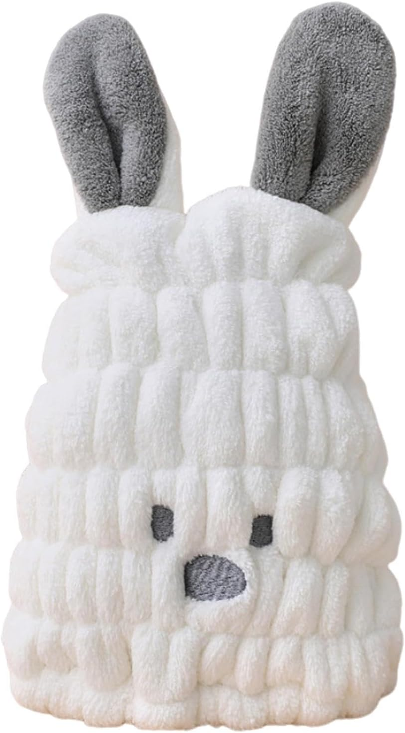 Hair Drying Towel for Kids - Children'S Cartoon Absorbent Hair Wrap,Machine Washable Hair Drying Tool for Face Wash, Makeup, and Bath Buniq