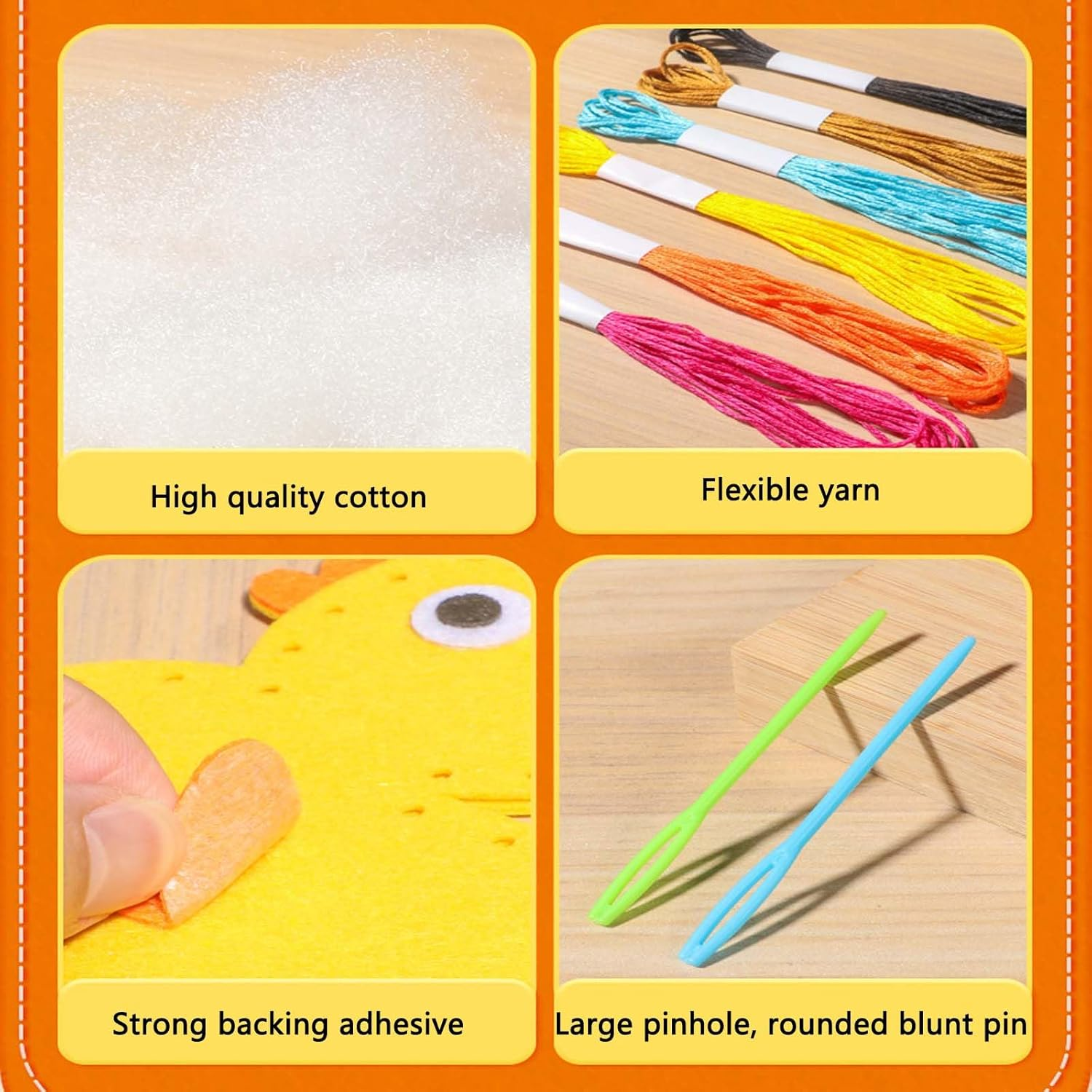 Zquintuplian Sew Fun Kids, Kids Sewing Kit, Play and Learn Sewing Kit, for Various Occasions Such as Home Handicraft Gatherings Birthday Parties Classrooms Holiday Gatherings image number 5