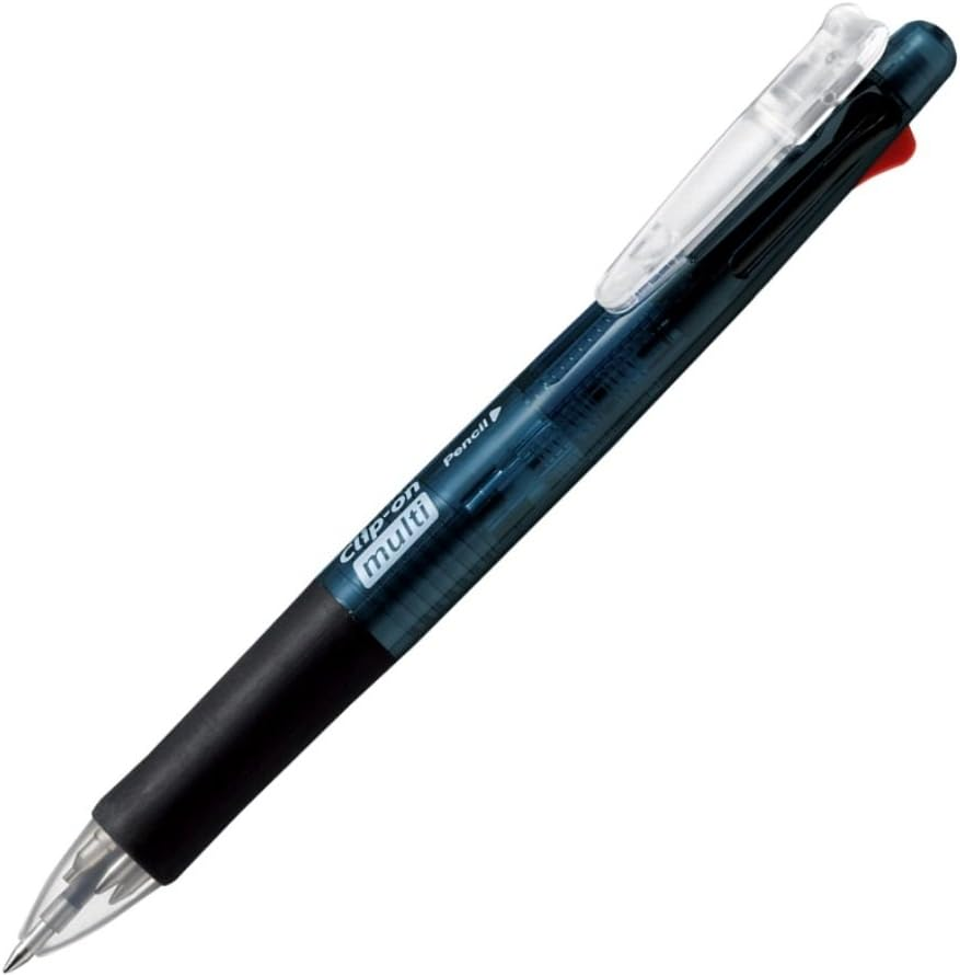 Zebra B-B4SA1-C Multi-Functional Pen, 4 Colors + Sharp Clip-On Multi, Transparent, 10 Pieces