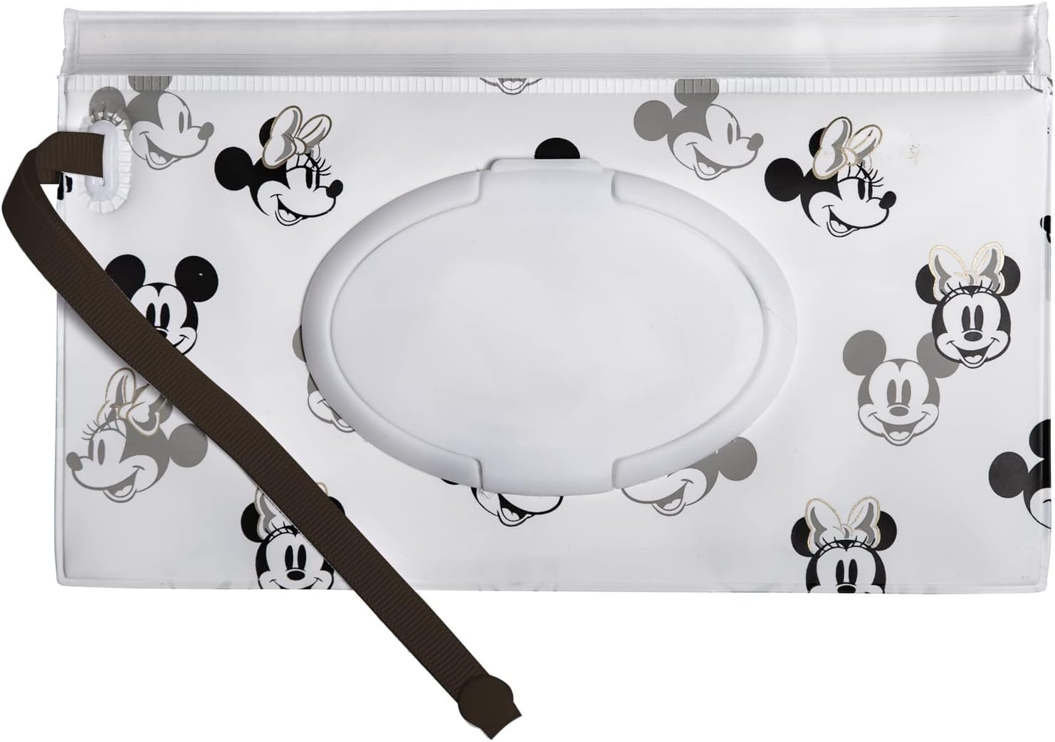 J.L. Childress Disney Baby by Reusable Wet Wipes Case 2-Pack, Refillable Wipes Holder, Portable for Travel, Includes Wrist Strap, Mickey and Minnie (1140DIS) image number 2