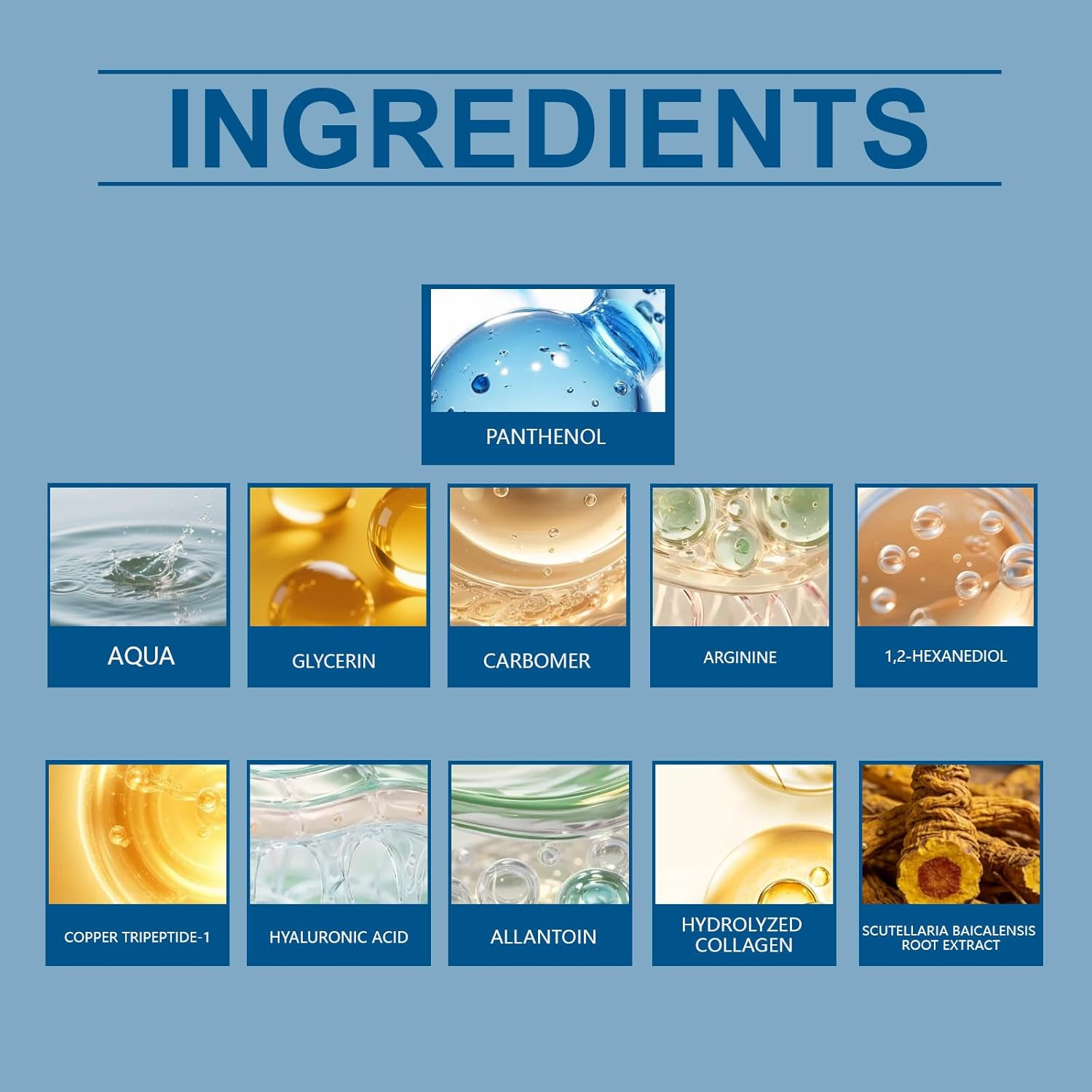 Ghk-Cu Copper Peptide Serum, Anti-Aging Face Serum with Hyaluronic Acid, Collagen, Firming & Hydrating for Smoother-Looking Skin, Fine Lines & Firmness, Fast-Absorbing image number 3