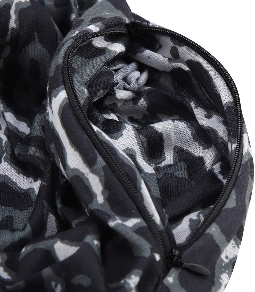 ANKROYU Reusable Loop Scarf Storage Bag with Zipper Multipurpose Travel Accessory for Wallet Passport Small Items Polyester Golden Silver 165 180Cm image number 4