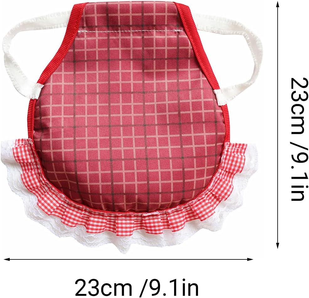 AIMALL Chicken Saddle Hen Apron 5-Pack &ndash; Soft Double Layer Back Protector with Lace Trim, Feather Guard with Elastic Straps for Poultry Injury Protection 9.1X9.1In image number 6