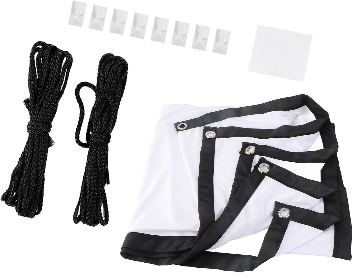 CHICIRIS Non Crease White Projector Screen, 16:9 Thicken Portable Non Crease Soft White Polyester Projector Curtain Projection Screen for Simple Outdoor Use and Storage (60 Inch) image number 4